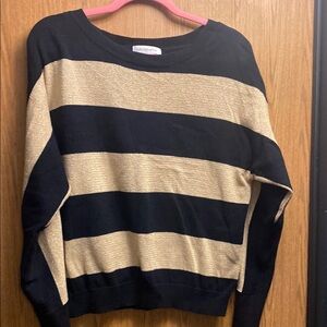 Liz Claiborne Black and Gold Women's Sweater